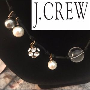 J crew jewelry NWT pearl rhinestone long necklace